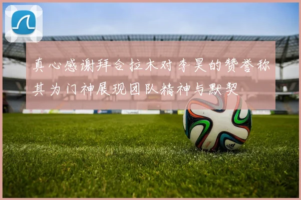 真心感谢拜合拉木对李昊的赞誉称其为门神展现团队精神与默契